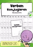 Vorschau - Arbeitsblätter - Verben konjugieren – Übungsmappe | regelmäßige, unregelmäßige & trennbare Verben | Grammatik Deutsch Klasse 2–4 - Deckblatt