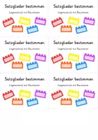 Vorschau - Stationenlernen - Satzglieder bestimmen Umstellprobe mit Legematerial - Deckblatt