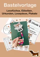 Vorschau - Mal- und Bastelvorlagen - Bastelvorlage für Lesefüchse, Pässe und Urkunden - Deckblatt