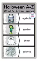 Vorschau - Spiele - Halloween A-Z - Word & Picture Puzzles - Deckblatt