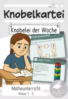 Vorschau - Aufgabenkarten - Knobelkartei Mathematik Klasse 1 und 2 - Deckblatt