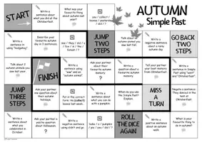 Vorschau - Arbeitsblätter - HERBST - Würfelspiel | Simple Past (Autumn) - Seite 3