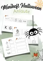 Vorschau - Arbeitsblätter - Anlaute Miniheft Halloween - Deckblatt