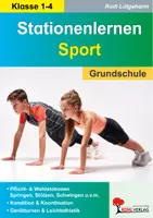 Vorschau - Stundenentwürfe - Stationenlernen Sport Grundschule | Zirkeltraining, Turnen, Leichtathletik, Kondition, Koordination, Geräteturnen, Springen, Balancieren | Sport Grundschule Klasse 1-4 - Deckblatt