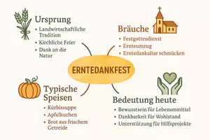 Vorschau - Arbeitsblätter - Lernposter + AB mit Fragen zum Thema "Erntedankfest" + Lösungsblatt + Mindmap + Infografik - Seite 3