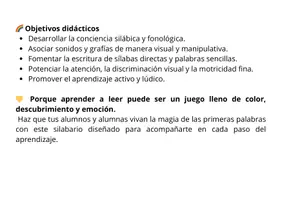 Vista previa - Juegos / Gamificación - Conciencia fonológica 2. Silabario - página 3
