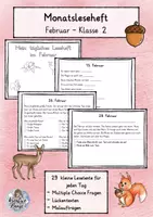 Vorschau - Arbeitsblätter - Monatsleseheft - Februar - Klasse 2 - Deckblatt