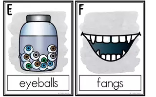 Vista previa - Tarjetas / Manipulativos - Halloween A-Z - Flashcards - página 3