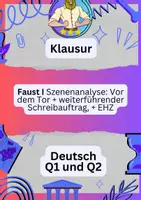 Vorschau - Klassenarbeiten - Klausur Deutsch – Goethe: Faust I - Deckblatt