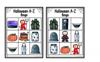 Vista previa - Juegos / Gamificación - Halloween A-Z - Bingo - página 2