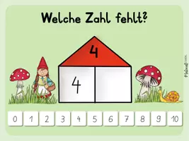 Vorschau - Stationenlernen - Zahlzerlegung - Zahlenhaus - Zahl 4 - interaktive PDF / Quiz - Seite 2