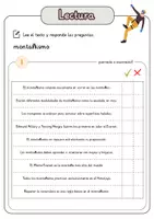 Vista previa - Hojas de trabajo - Comprensión lectora – montañismo + soluciones con material complementario y banco de palabras - página 2