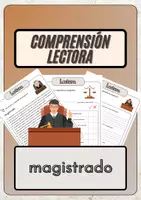 Vista previa - Hojas de trabajo - Comprensión lectora – magistrado + soluciones con material complementario y banco de palabras - Portada