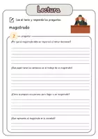 Vista previa - Hojas de trabajo - Comprensión lectora – magistrado + soluciones con material complementario y banco de palabras - página 3