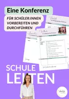 Vorschau - Arbeitsblätter - Pädagogische Konferenz / Schüler - Hilfekonferenz vorbereiten leiten durchführen - Deckblatt