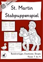 Vorschau - Arbeitsblätter - Sankt Martin - Stabpuppenspiel - Bastelvorlagen - Skripte - Deckblatt