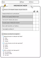 Vorschau - Arbeitsblätter - Andeanische Musik Musik Lesetext mit Richtig Falsch Multiple Choice und Offenen Fragen - Seite 2
