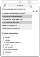 Vorschau - Arbeitsblätter - Antiphon Musik Lesetext mit Richtig Falsch Multiple Choice und Offenen Fragen - Seite 2