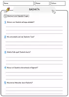 Vorschau - Arbeitsblätter - Bachata Musik Lesetext mit Richtig Falsch Multiple Choice und Offenen Fragen - Seite 3