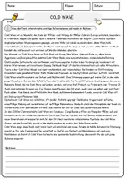 Vorschau - Arbeitsblätter - Cold Wave Musik Lesetext mit Richtig Falsch Multiple Choice und Offenen Fragen - Seite 1