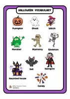 Vista previa - Unidades / Secuencias / Situaciones de Aprendizaje - Halloween resource pack: flashcards, poster, games, worksheets, crafts. - página 1