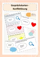 Vorschau - Bildkarten - Gesprächskarten - Konfliktlösung - Deckblatt