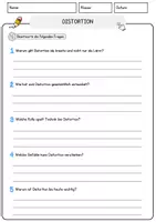 Vorschau - Arbeitsblätter - Distortion Musik Lesetext mit Richtig Falsch Multiple Choice und Offenen Fragen - Seite 3