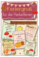 Vorschau - selbst erstellte Cliparts/Grafiken - Feriengruß für die Herbstferien - Deckblatt