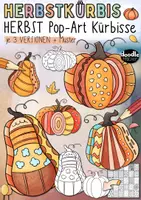 Vorschau - Mal- und Bastelvorlagen - Pop-Art Herbstkürbisse 🎨 – 5 Kürbis-Vorlagen (je 3 Versionen) Herbst - Deckblatt