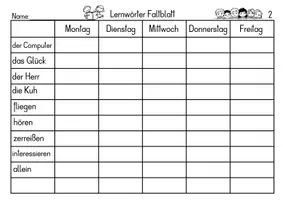 Vorschau - Arbeitsblätter - 268 LERNWÖRTER für 30 Wochen, Flex & Flora 4, jeweils 8-10 Lernwörter // Faltblätter- fix fertig - Seite 3