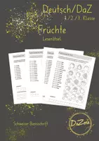 Vorschau - Unterrichtsreihen - Früchte Leserätsel DaZ Unterricht - Deckblatt