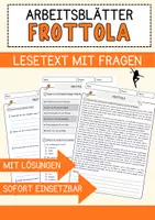 Vorschau - Arbeitsblätter - Frottola Musik Lesetext mit Richtig Falsch Multiple Choice und Offenen Fragen - Deckblatt
