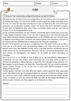 Vorschau - Arbeitsblätter - Funk Musik Lesetext mit Richtig Falsch Multiple Choice und Offenen Fragen - Seite 1