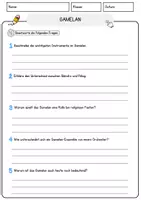 Vorschau - Arbeitsblätter - Gamelan Musik Lesetext mit Richtig Falsch Multiple Choice und Offenen Fragen - Seite 3