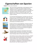 Vorschau - Arbeitsblätter - Eigenschaften von Spanien - der Suchtext - Seite 1