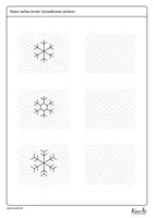 Vorschau - Arbeitsblätter - Wir zeichnen Schneeflocken! (Isometrie) - Seite 1