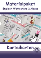 Vorschau - Anderer Materialtyp - Wortschatz Englisch 2. Klasse, Karteikarten - Deckblatt