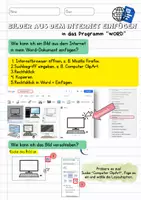 Vorschau - Arbeitsblätter - Einstieg in Word (WiK/Informatik 6./7.. Klasse)- Schriftart, Bilder aus dem Internet einfügen, Formen, WordArt - Seite 2