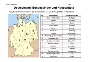 Vorschau - Arbeitsblätter - Bundesländer + Hauptstädte Deutschlands (inkl. Interactive) - Seite 2