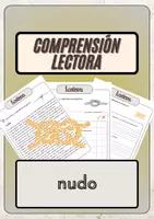 Vista previa - Hojas de trabajo - Comprensión lectora – nudo + soluciones con material complementario y banco de palabras - Portada
