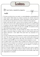 Vista previa - Hojas de trabajo - Comprensión lectora – nudo + soluciones con material complementario y banco de palabras - página 1