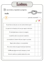 Vista previa - Hojas de trabajo - Comprensión lectora – nudo + soluciones con material complementario y banco de palabras - página 2