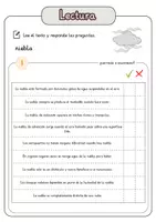 Vista previa - Hojas de trabajo - Comprensión lectora – niebla + soluciones con material complementario y banco de palabras - página 2