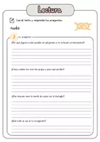 Vista previa - Hojas de trabajo - Comprensión lectora – nudo + soluciones con material complementario y banco de palabras - página 3