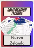Vista previa - Hojas de trabajo - Comprensión lectora – Nueva Zelanda + soluciones con material complementario y banco de palabras - Portada