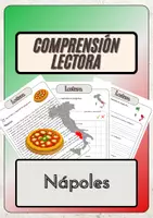 Vista previa - Hojas de trabajo - Comprensión lectora – Nápoles + soluciones con material complementario y banco de palabras - Portada