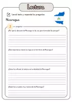 Vista previa - Hojas de trabajo - Comprensión lectora – Nicaragua + soluciones con material complementario y banco de palabras - página 3