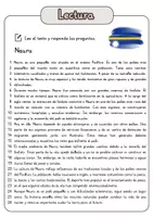 Vista previa - Hojas de trabajo - Comprensión lectora – Nauru + soluciones con material complementario y banco de palabras - página 1