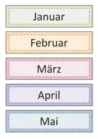 Vorschau - Bildkarten - Jahreskalender - Monate - Seite 1