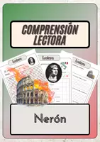 Vista previa - Hojas de trabajo - Comprensión lectora – Nerón + soluciones con material complementario y banco de palabras - Portada